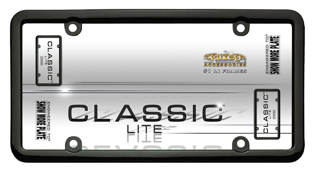Classic Lite License Plate Frame Black A56341