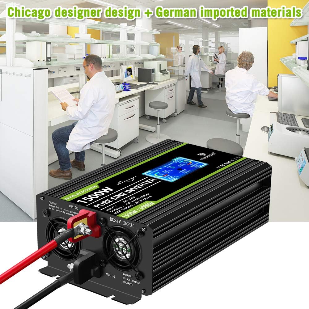 1500 Watt 24V Pure Sine Wave Inverter with 4 AC Outlets N661446