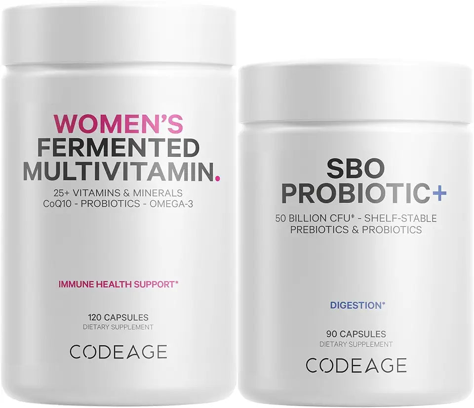 Daily Immune System Support Multivitamin for Women + Probiotics Bundle C5513