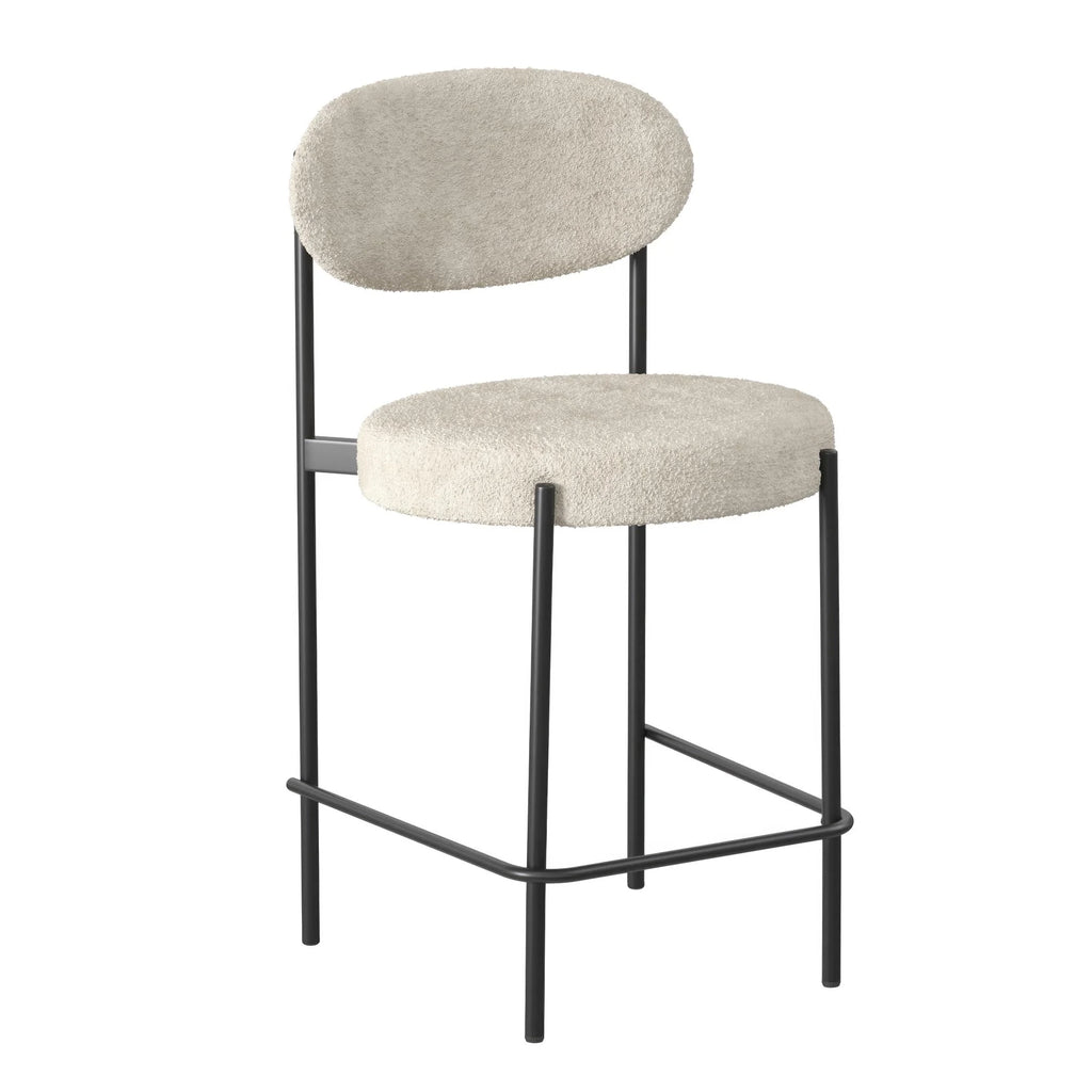 Cream Boucle Counter Stool N219