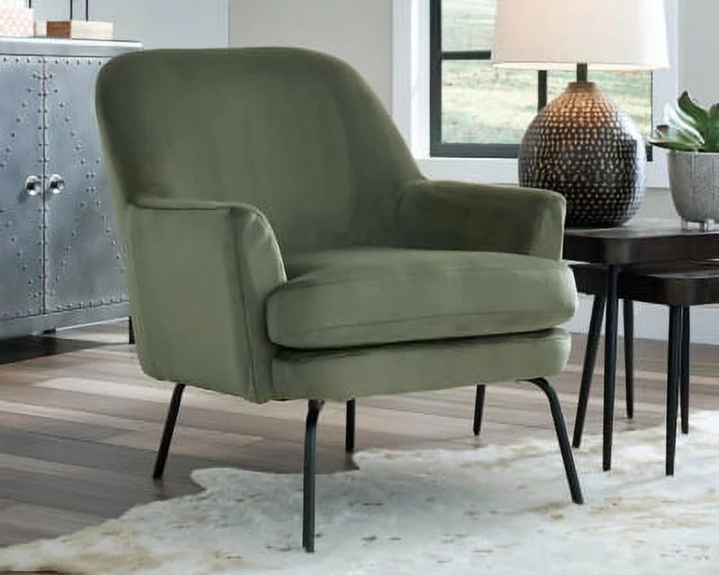Green Velvet Upholstered Accent Chair L183288