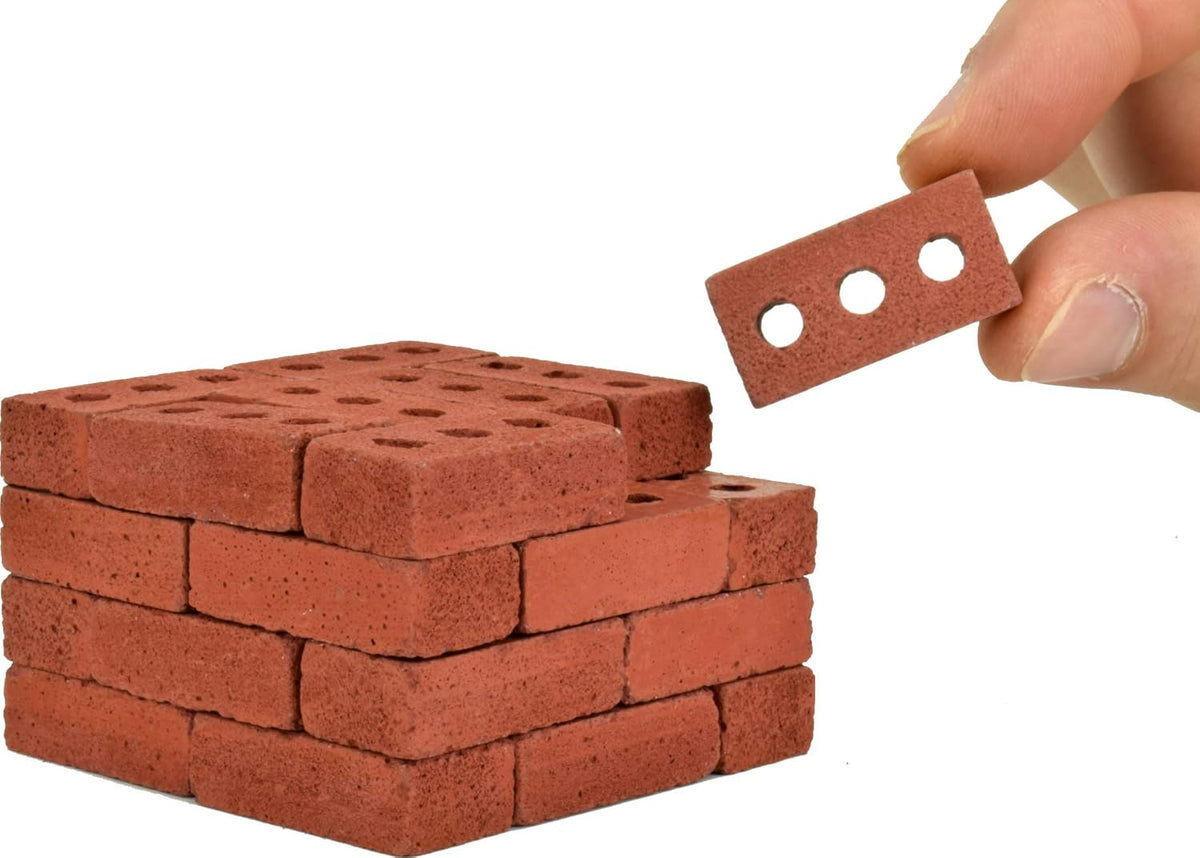 Mini Red Bricks, 1:6 Scale (160 Pack) Pack of 2 O720216
