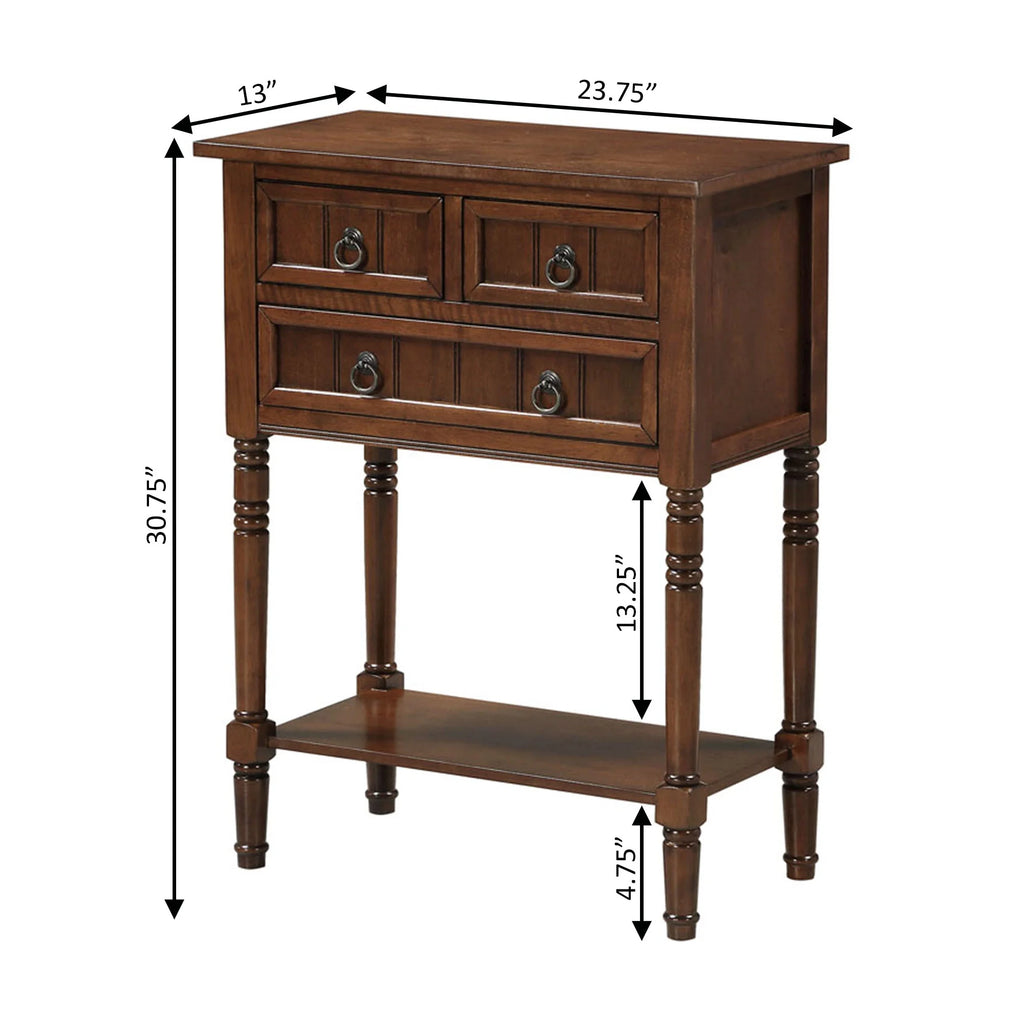 3 Drawer Hall Table with Shelf Y1259