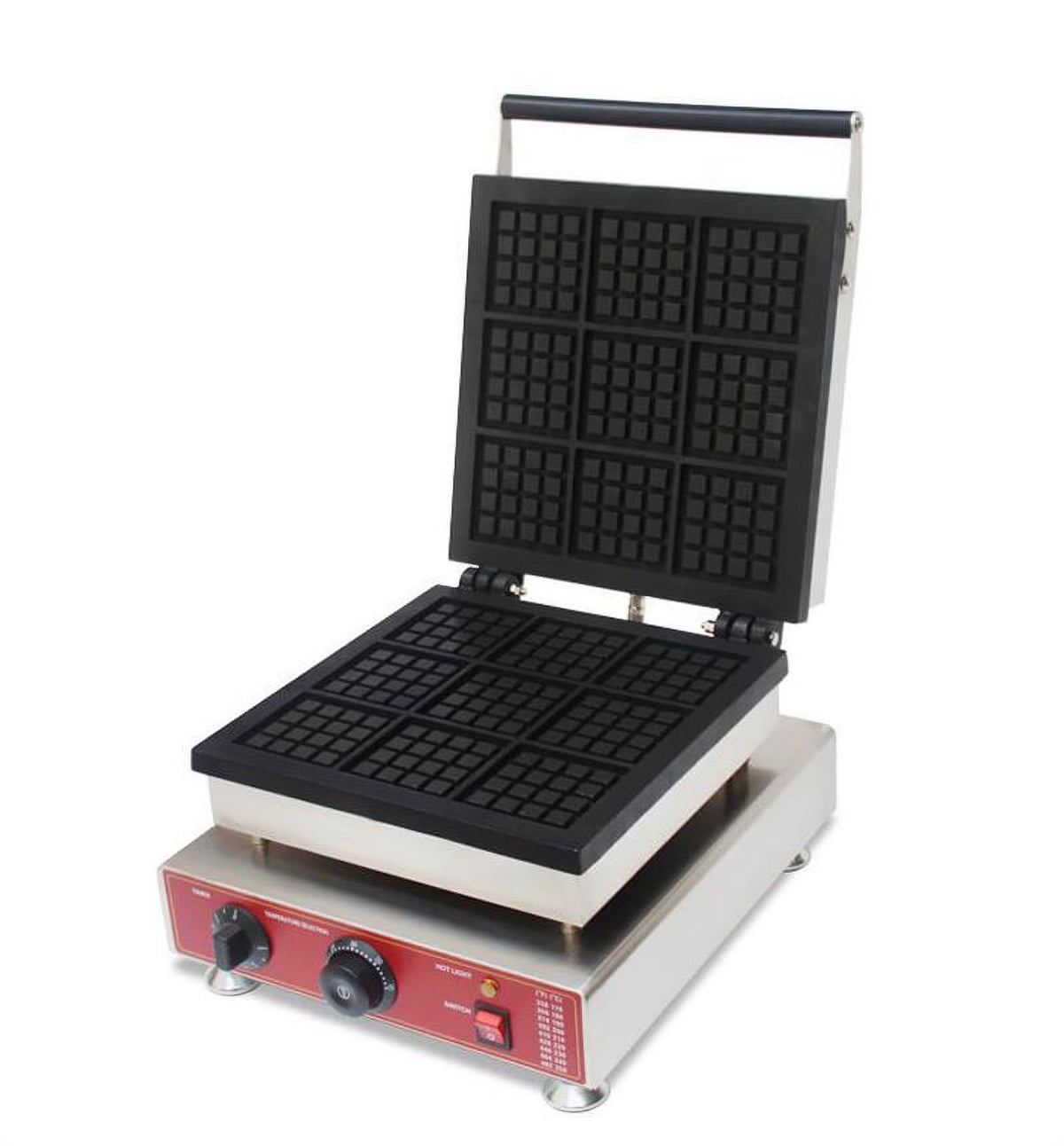 Square Waffle Maker Machine Belgian Waffle Iron Baker X565