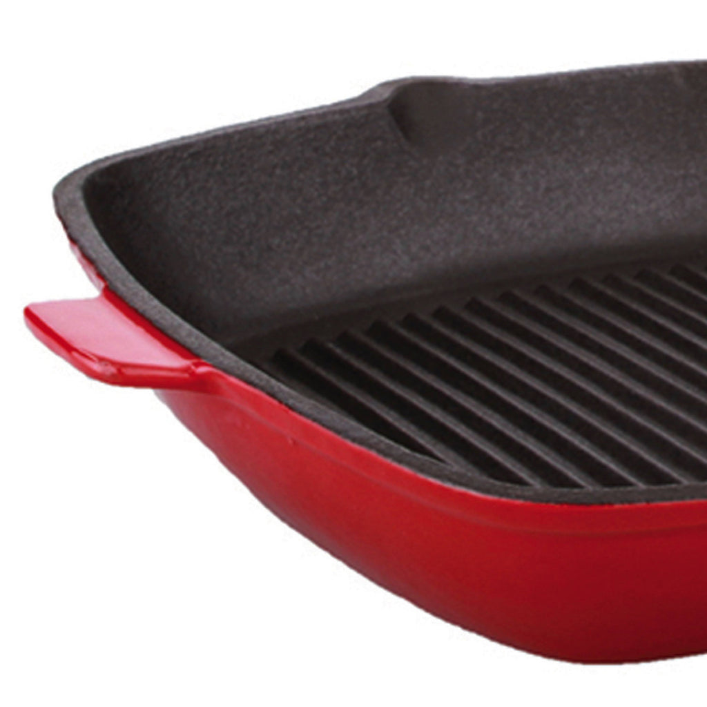 Red Cast Iron Grill Pan M710
