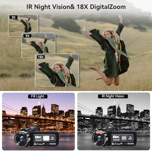 8K Camcorder 48MP UHD Video Camera M965