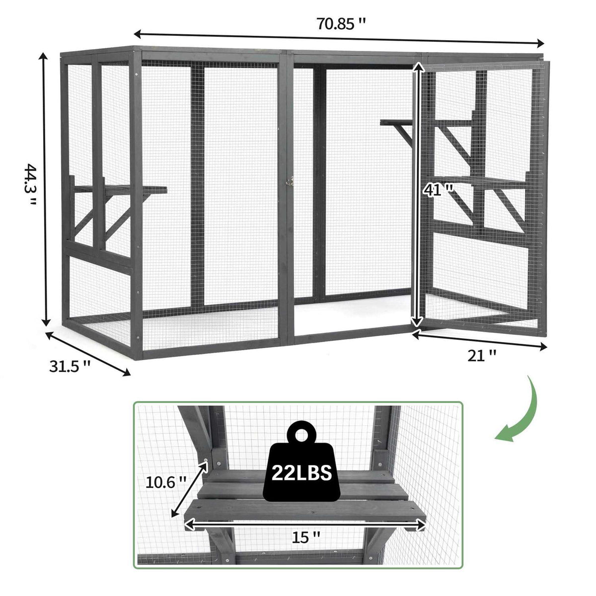 Outdoor Cat House Enclosure Catio T29296