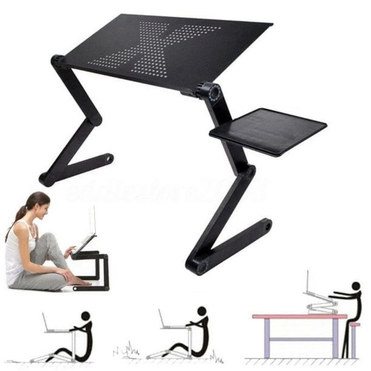 Adjustable Foldable Laptop Desk Bed Table H89549