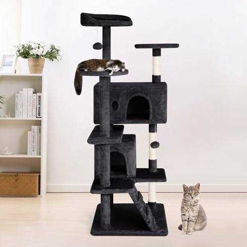 54in Cat Tree with Scratching Post H801
