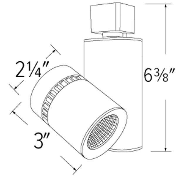 Black 15W 4000K 38-Degree Track Head D121188