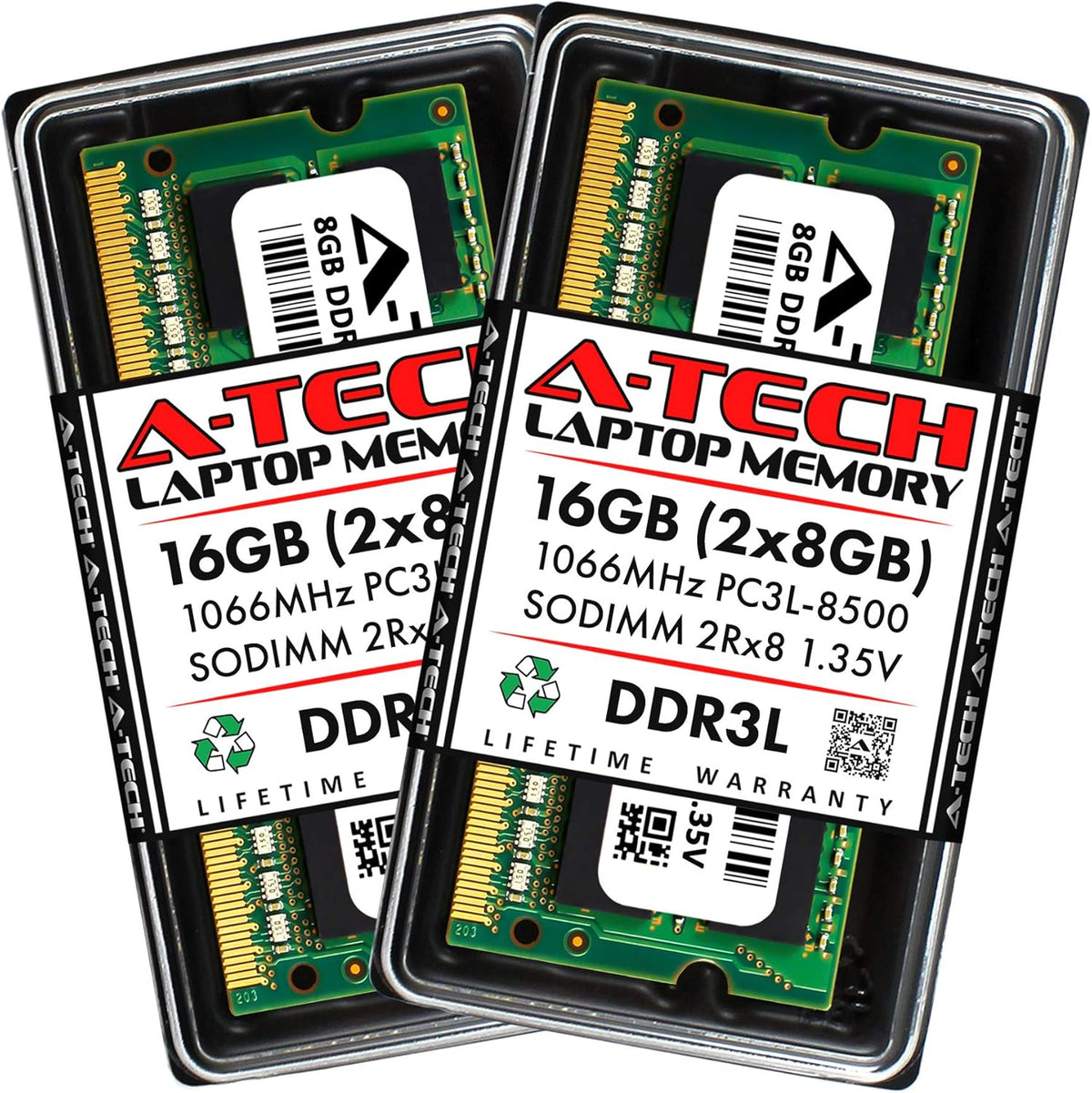 8GB (2 x 4GB) DDR3 1066MHz PC3-8500 Laptop RAM SODIMM Kit Non-ECC Unbuffered 204-Pin Memory Modules Pack of 2 W456153