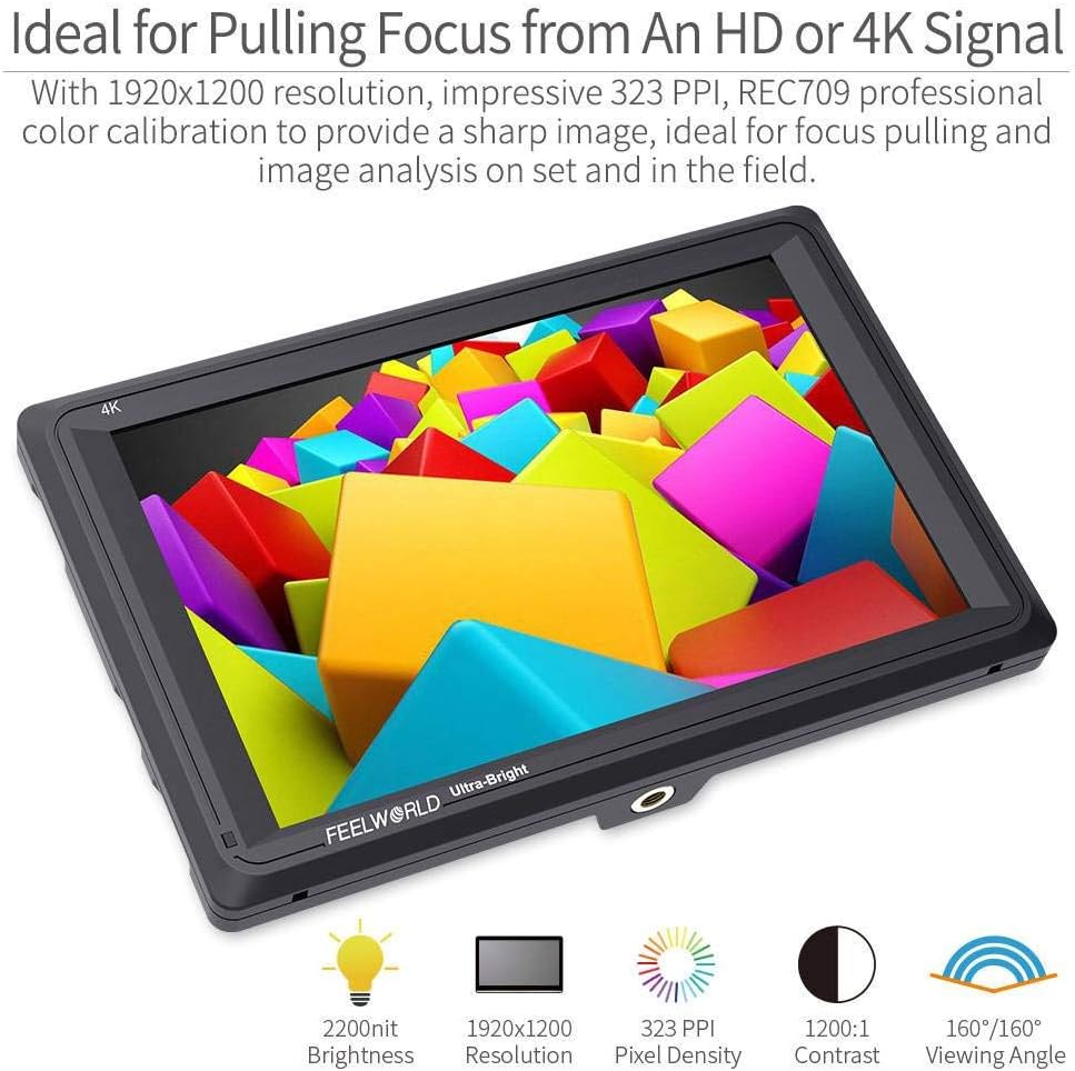 7 Inch 2200nit DSLR Camera Field Monitor Full HD 4K HDMI Z291