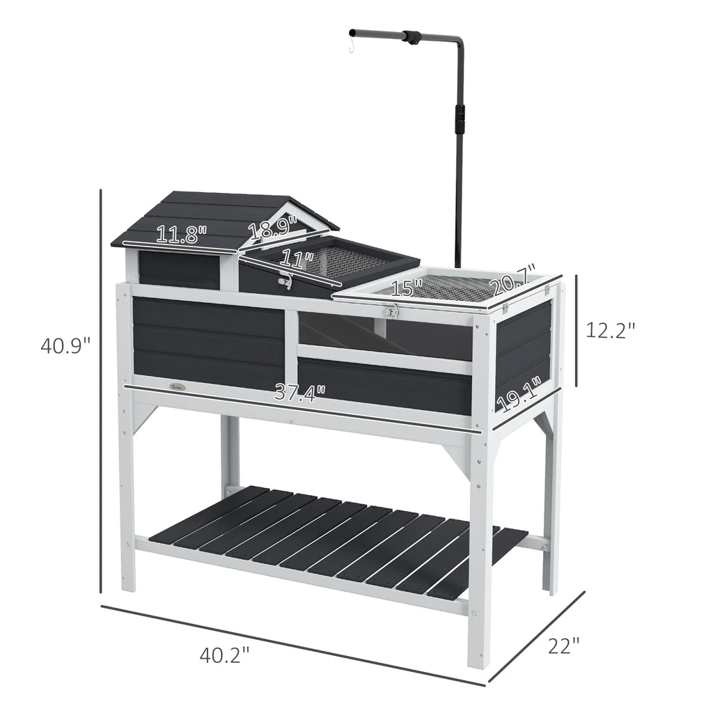 Gray Tortoise Habitat with Adjustable Lamp Holder U92879