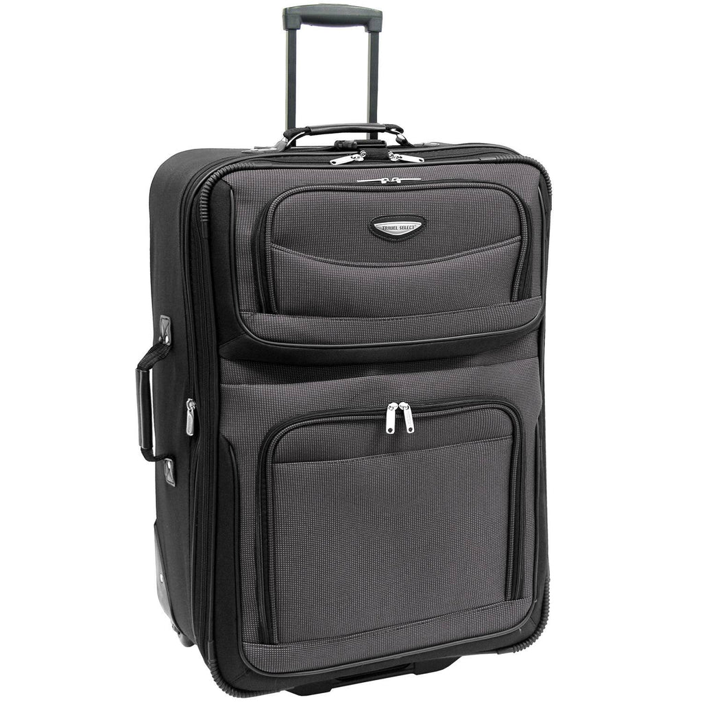 Gray Expandable Rolling Upright Suitcase M343