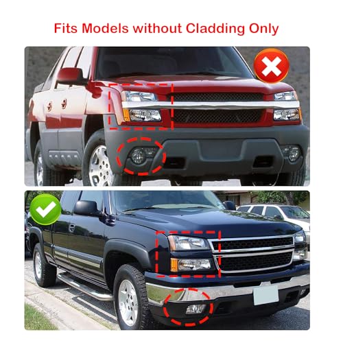 Headlights Assembly + Tail Lights Assembly Combo compatible with 2003-2006 Chevy Silverado C2238
