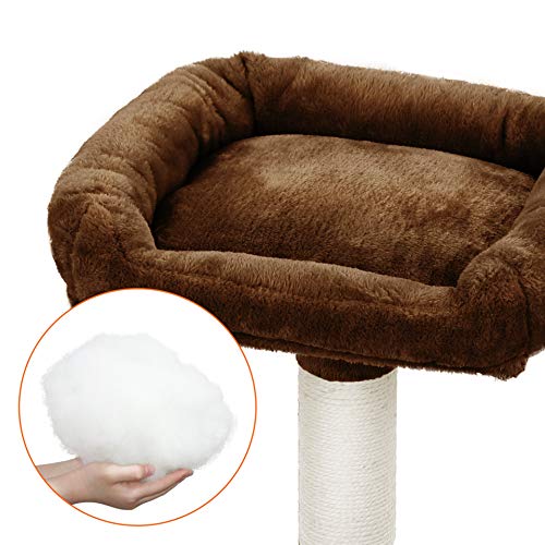 56.3-Inch Light Gray Cat Tree with Scratching Posts W281272