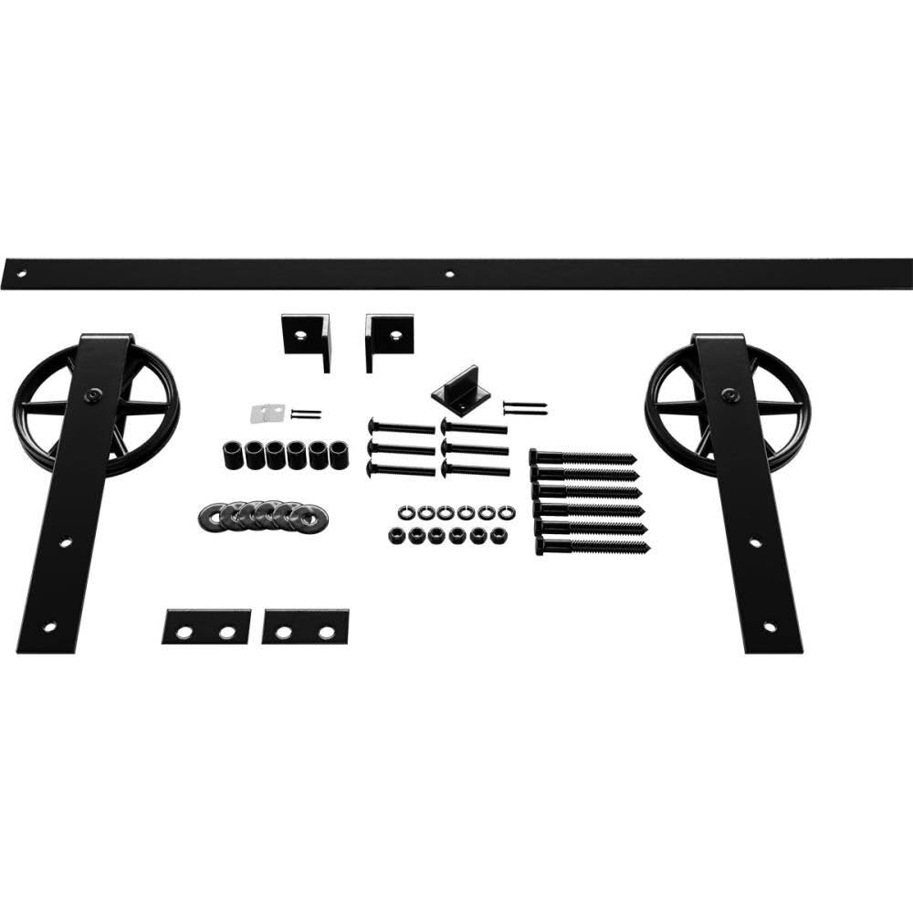 Black Barn Door Hardware Set with 5 ft Track Z295