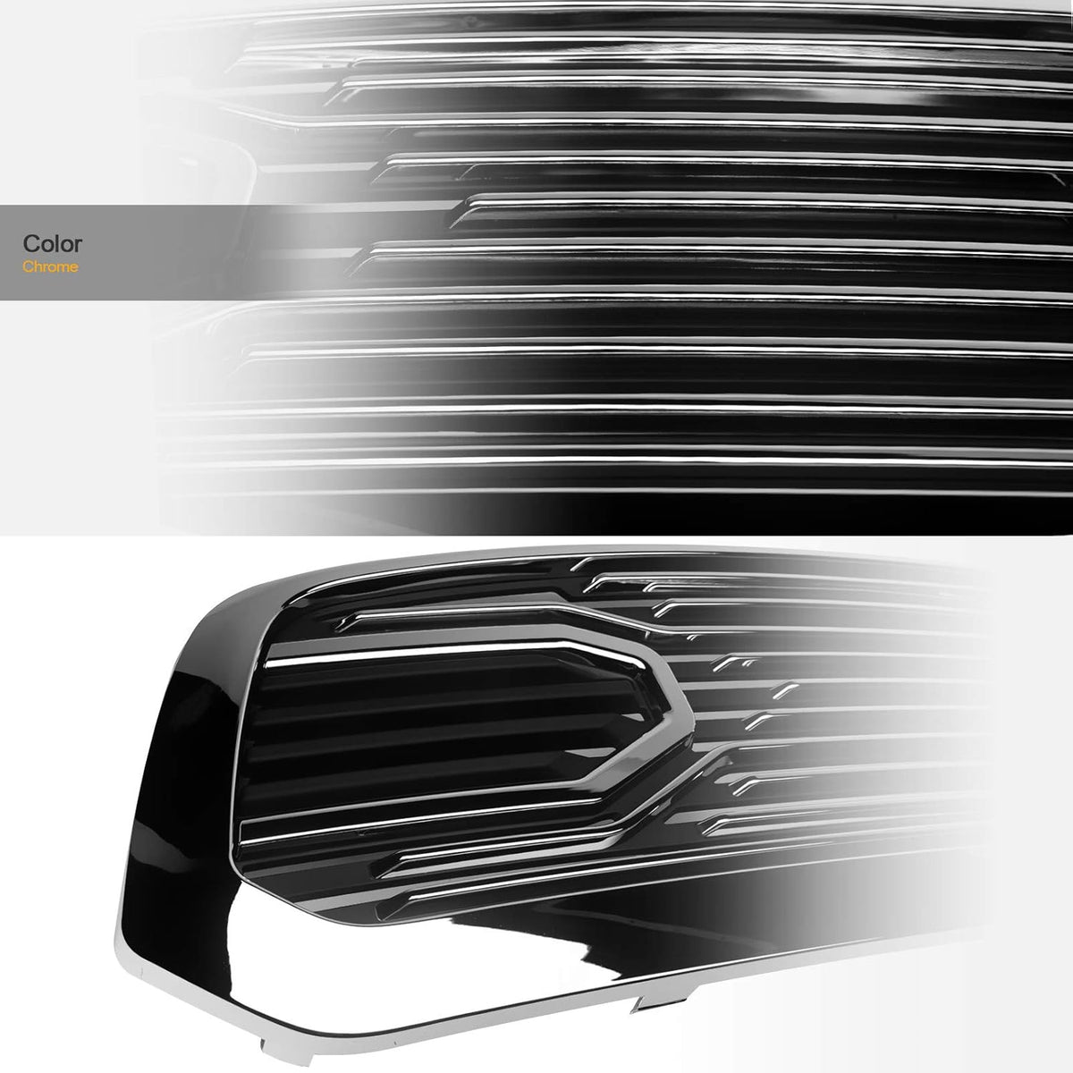 Chrome Front Hood Bumper Grille For Ram 1500 2013-2018 / Classic 2019-2022 D4018