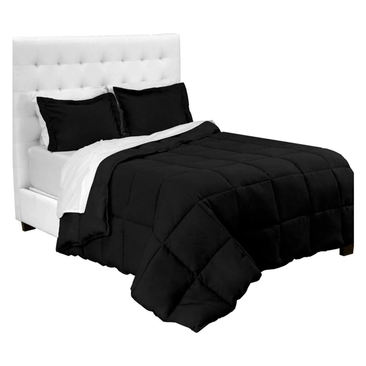 California King Black Microfiber Bed in A Bag Y12570