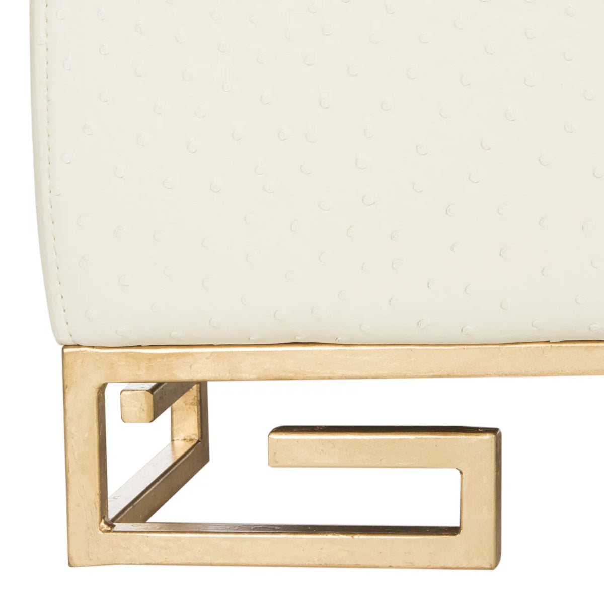 Faux Ostrich Tray Ottoman A443013