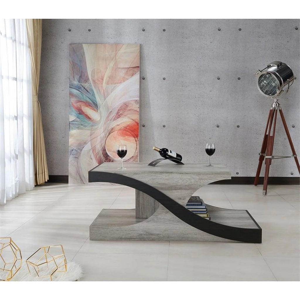 Wood 2-Shelf Coffee Table Z20452