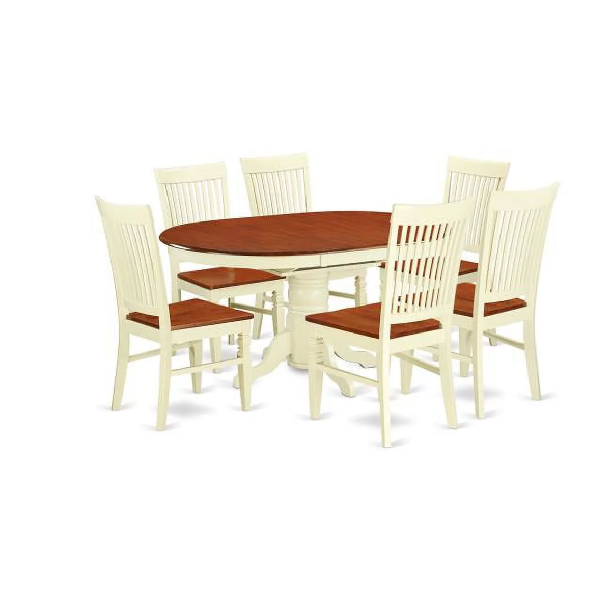 7 Piece Buttermilk Cherry Dining Set D369