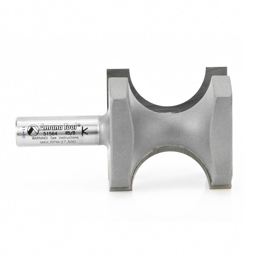 Carbide Tipped Bullnose 5/8 Radius x 2 inch Dia x 2 inch x 1/2 Shank P839
