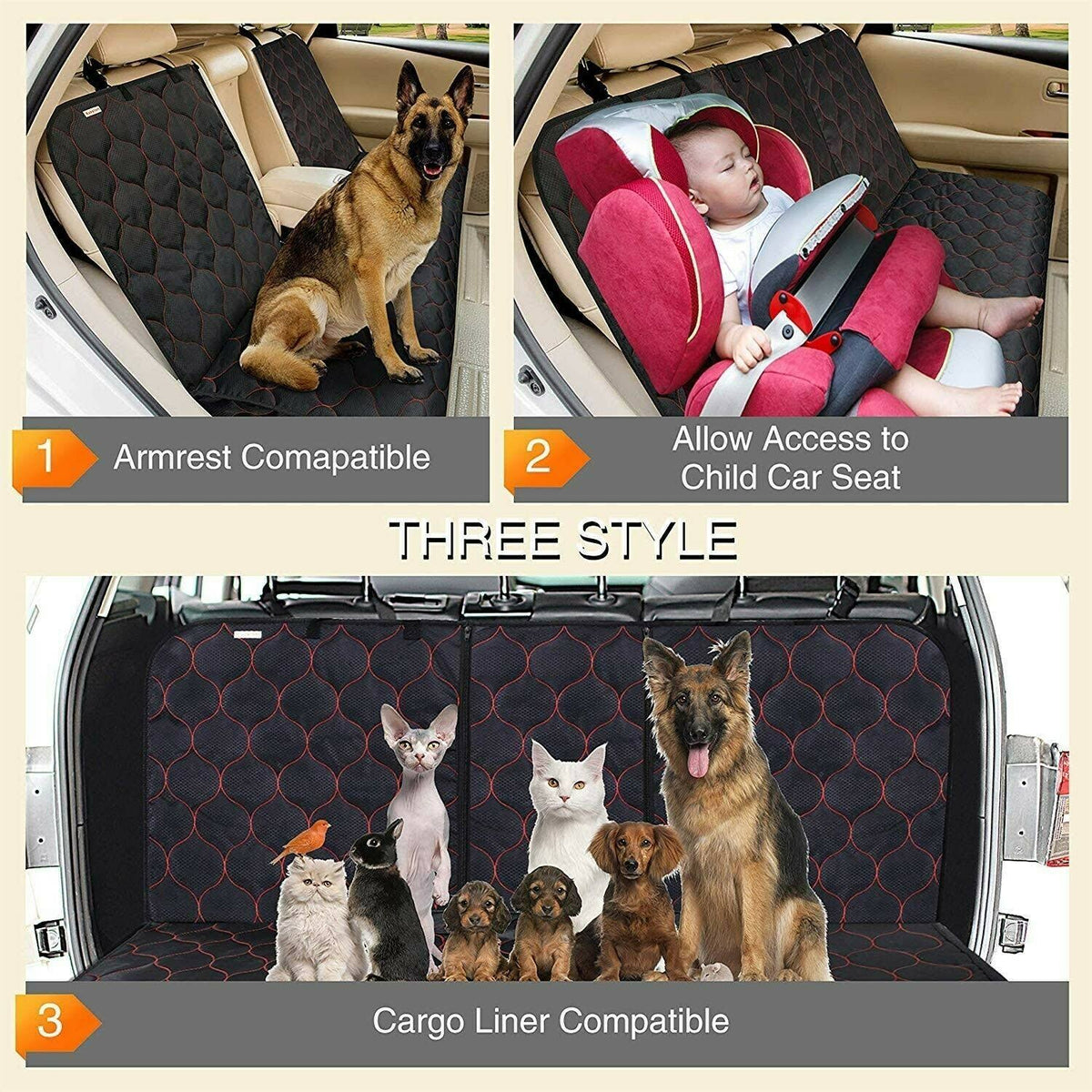 Waterproof Nonslip Heavy Duty Dog Car Seat Cover Z5234