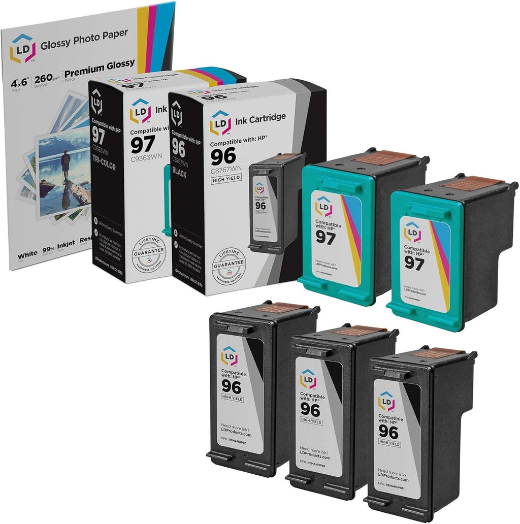 5-Pack Ink Cartridge (3 Black, 2 Color) H15240