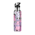 Stainless Steel Insulated Thermos Vacuum Flask Water Bottle with Straw Lid B8390