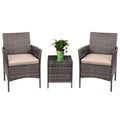 3 Piece Rattan Bistro Patio Furniture Set W73643