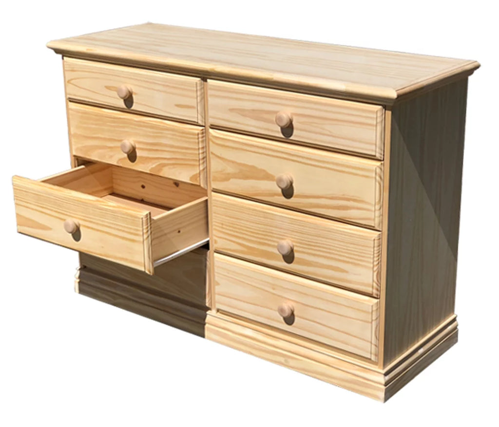 Wide Solid Pine Wooden Dresser L119126