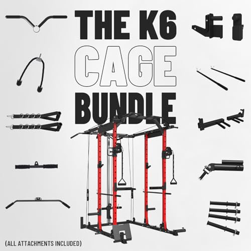 Power Cage with Cable Crossover System for Home Gym O111831