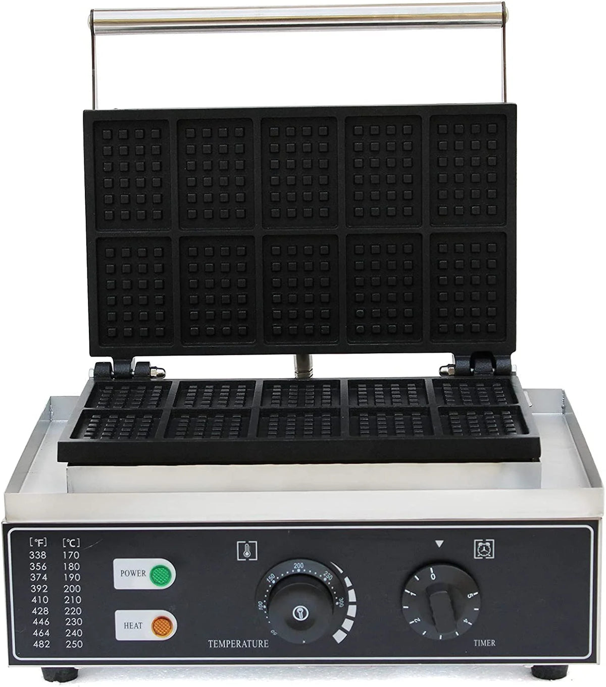 110V Commercial Stainless Steel Nonstick 10PCS Waffle Maker S275461