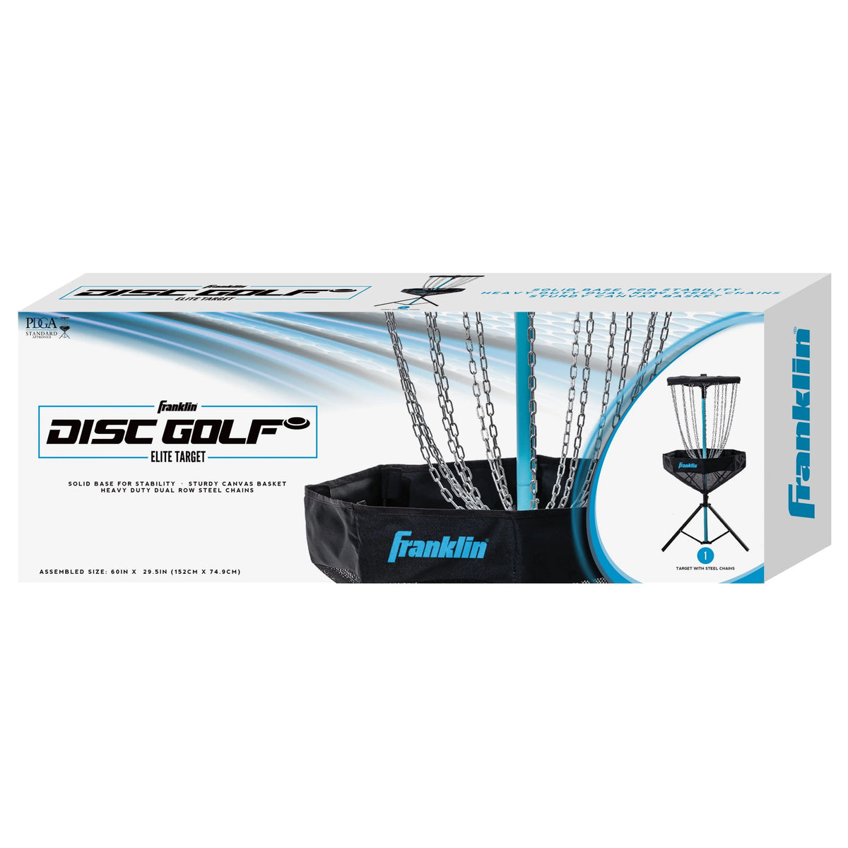 PDGA Approved Portable Disc Golf Target Basket Set with Metal Chains D3277