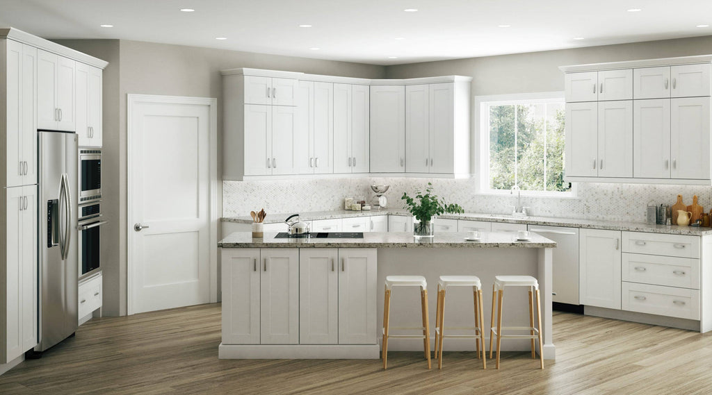 Vesper White Shaker Assembled Plywood Base Kitchen Cabinet with Soft Close V224