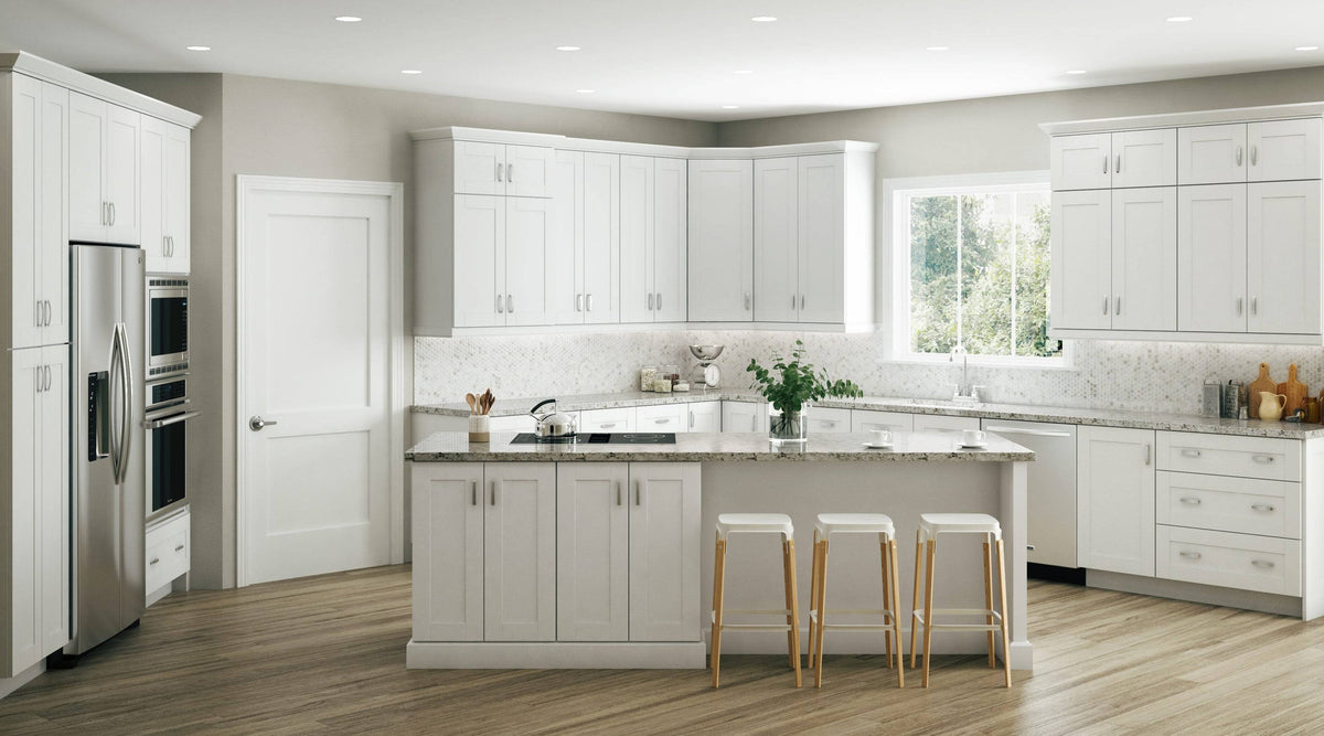 Vesper White Shaker Assembled Plywood Base Kitchen Cabinet with Soft Close V224