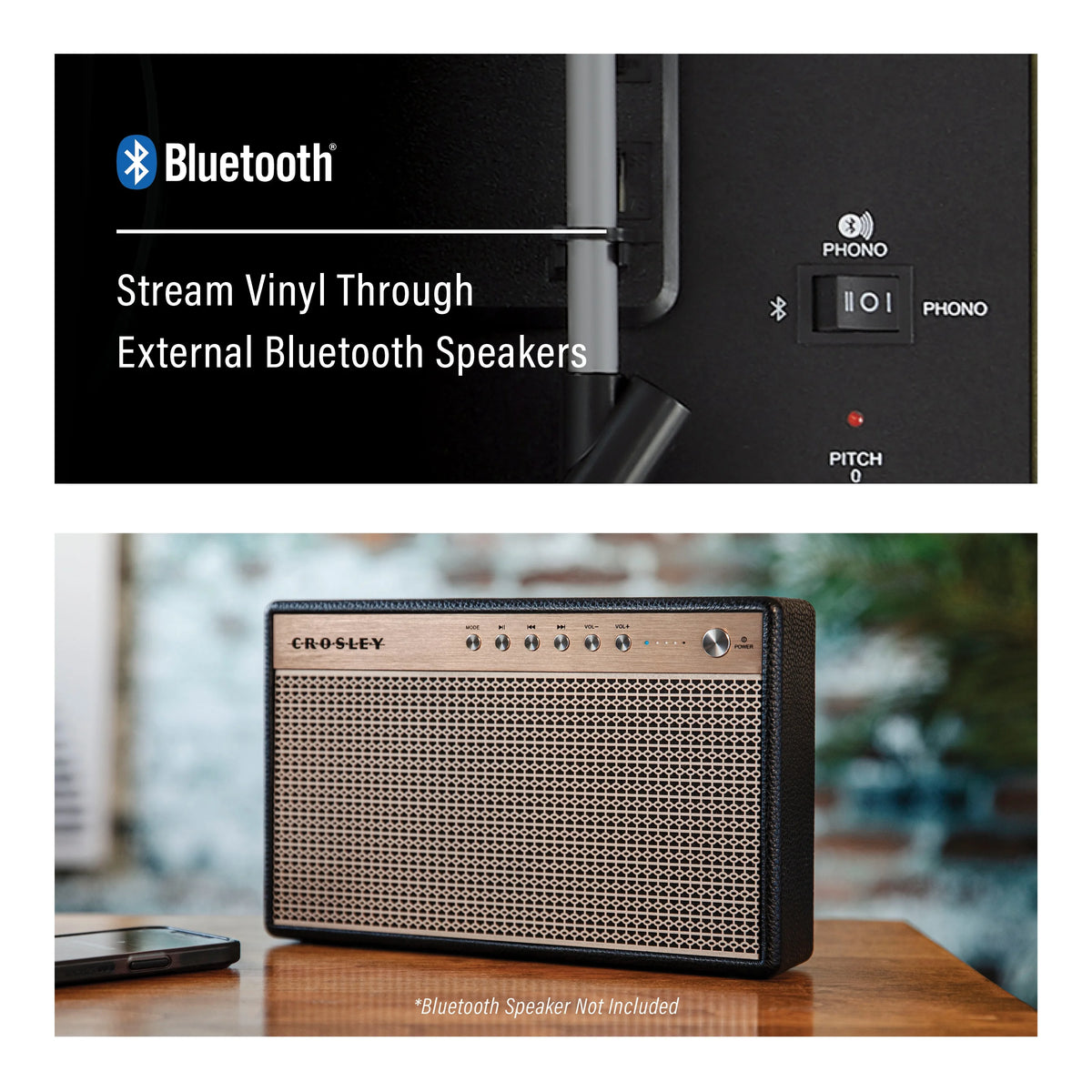 Vinyl Record Player with Bluetooth Speakers A790