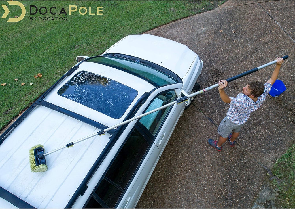 Car Cleaning Kit with Soft Car Wash Brush, Squeegee, Mitt, Microfiber Cleaning Head & Extension Pole H96951