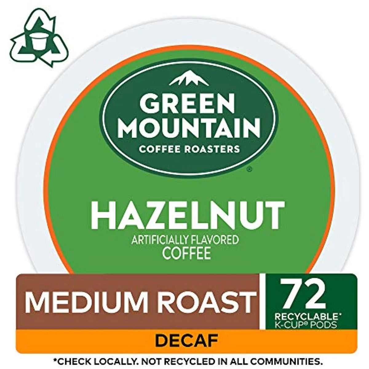 Decaf Hazelnut Single Serve Coffee K-Cup Pod, 72 Count S816