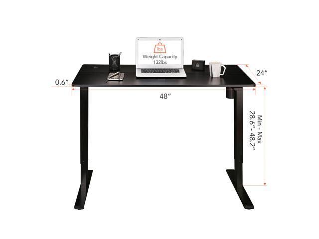 Black 48 x 24 Inches Height Adjustable Electric Sit Stand Desk X763703