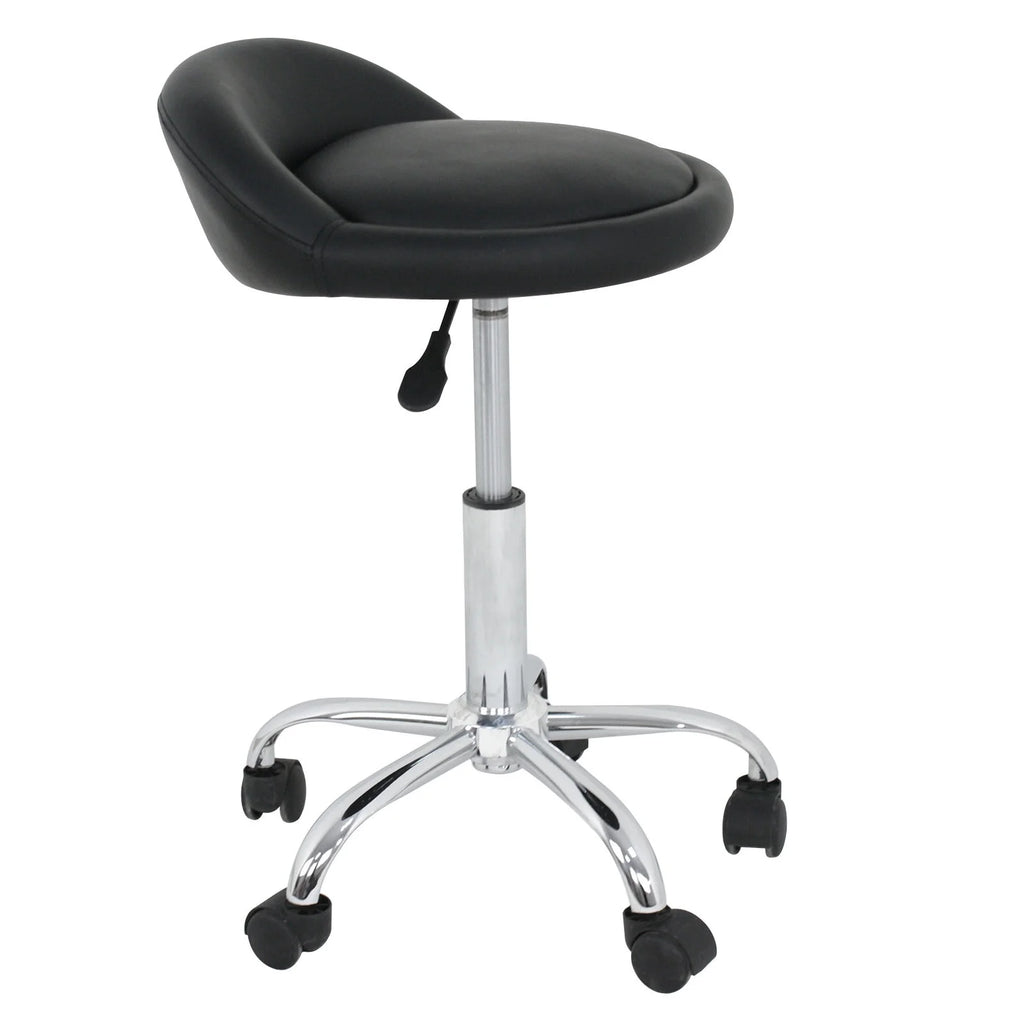 Set of Two Swivel Salon Stool Chair, Black Z588