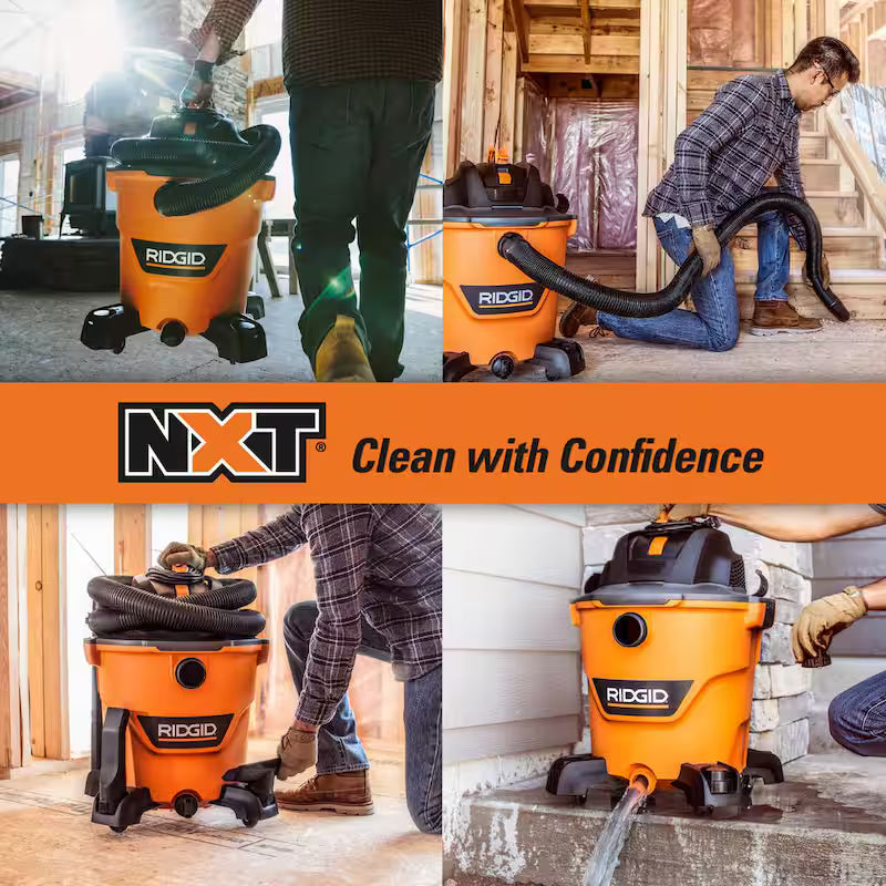 12 Gallon 5.0 Peak HP Wet/Dry Shop Vacuum with Hose and Accessories F628321