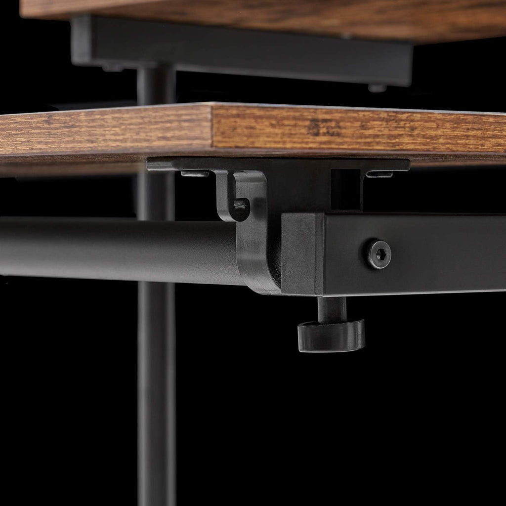 Black Wood Grain Adjustable Height Standing Desk Y568938