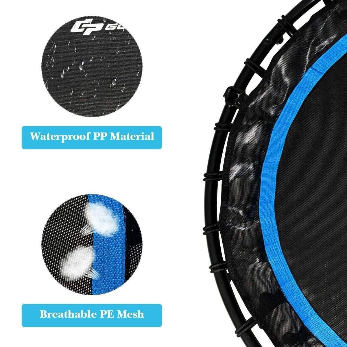 Foldable Fitness Rebounder Trampoline with Resistance Bands E7230