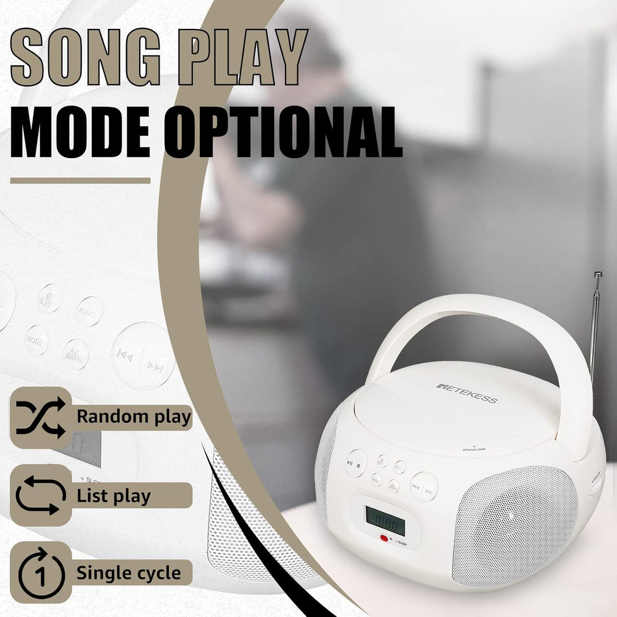 CD and Cassette Player Combo with Remote Control G311159