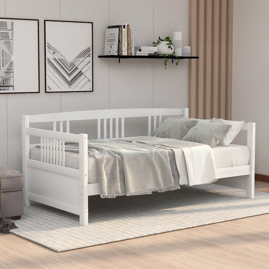 Modern Solid Wood Twin Size White Daybed K6903