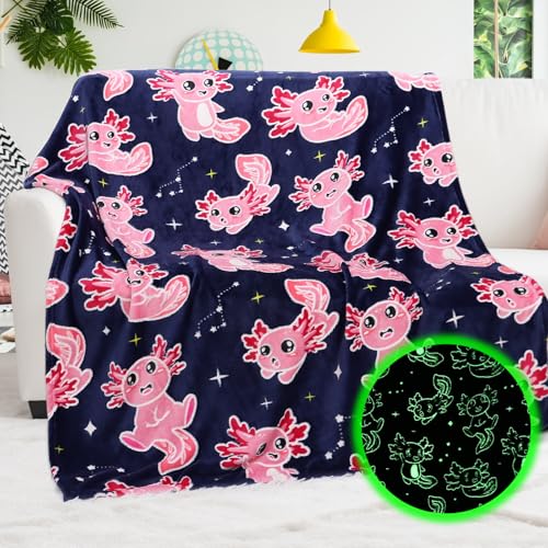 Glow in The Dark Shark Blanket 50x60 inch L73649