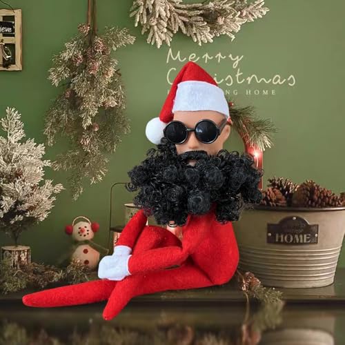 Plush Christmas Elf Doll with Round Glasses T207415