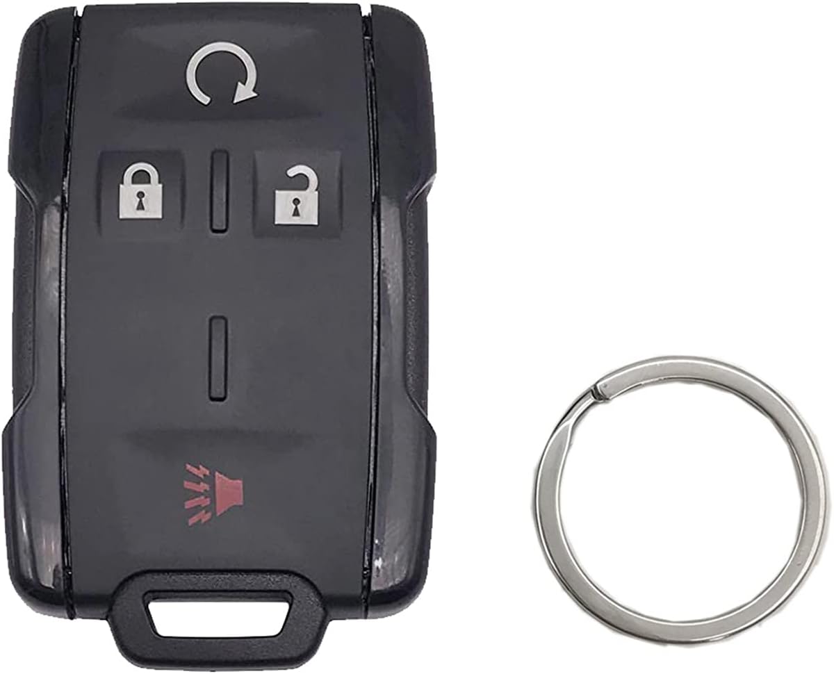 Black Replacement Key Fob Case Shell 4 Buttons Remote Car Housing Cover J3342